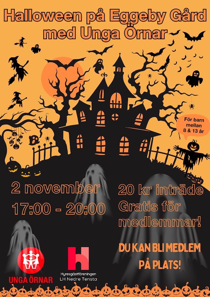 Halloweendisco på Eggeby Gård med Unga Örnar